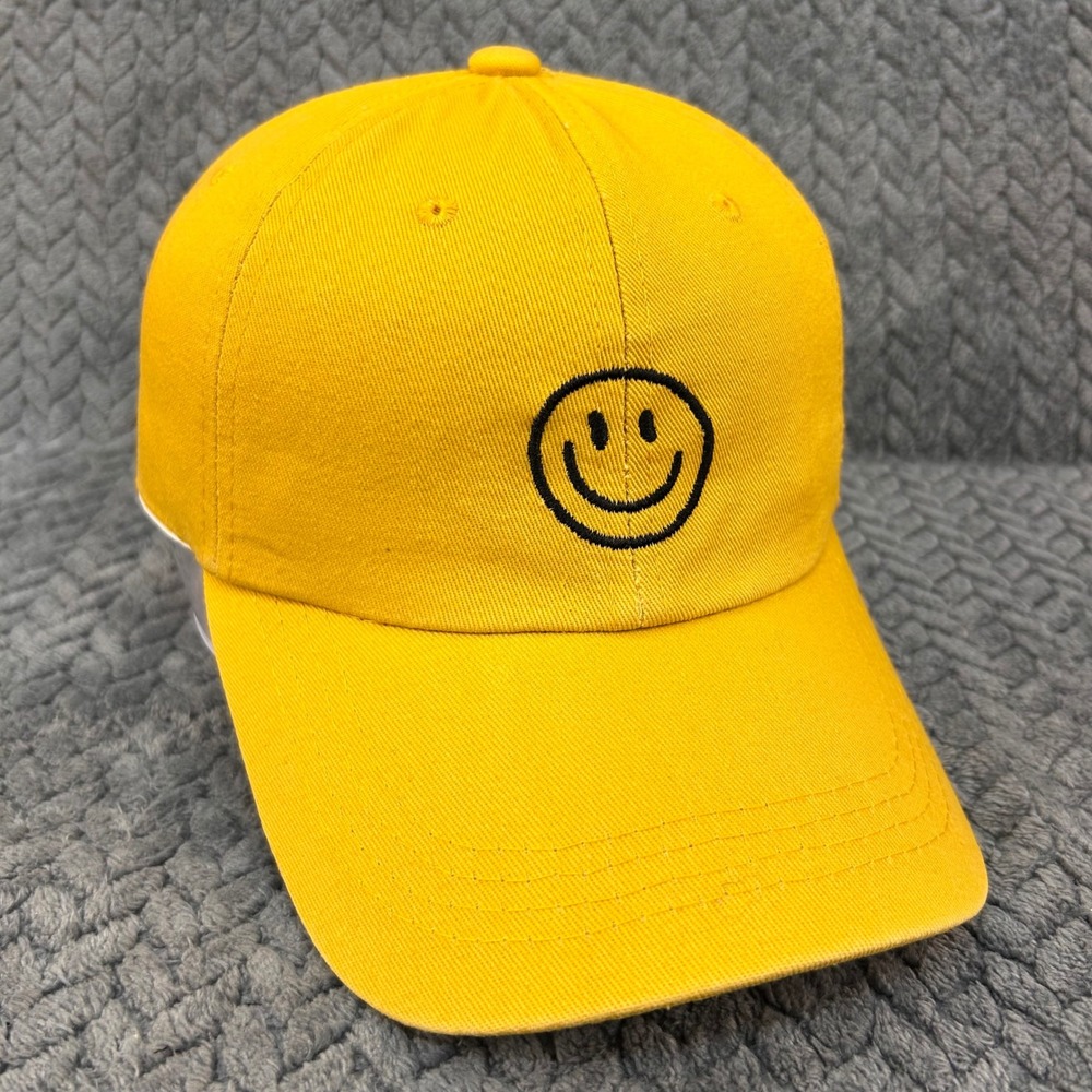 Smiley Face Unisex Yellow Unbranded Baseball Cap Adjustable Strap OSFM
